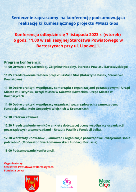 Konferencja „Samorząd i organizacje pozarządowe – wzajemnie sobie potrzebni”