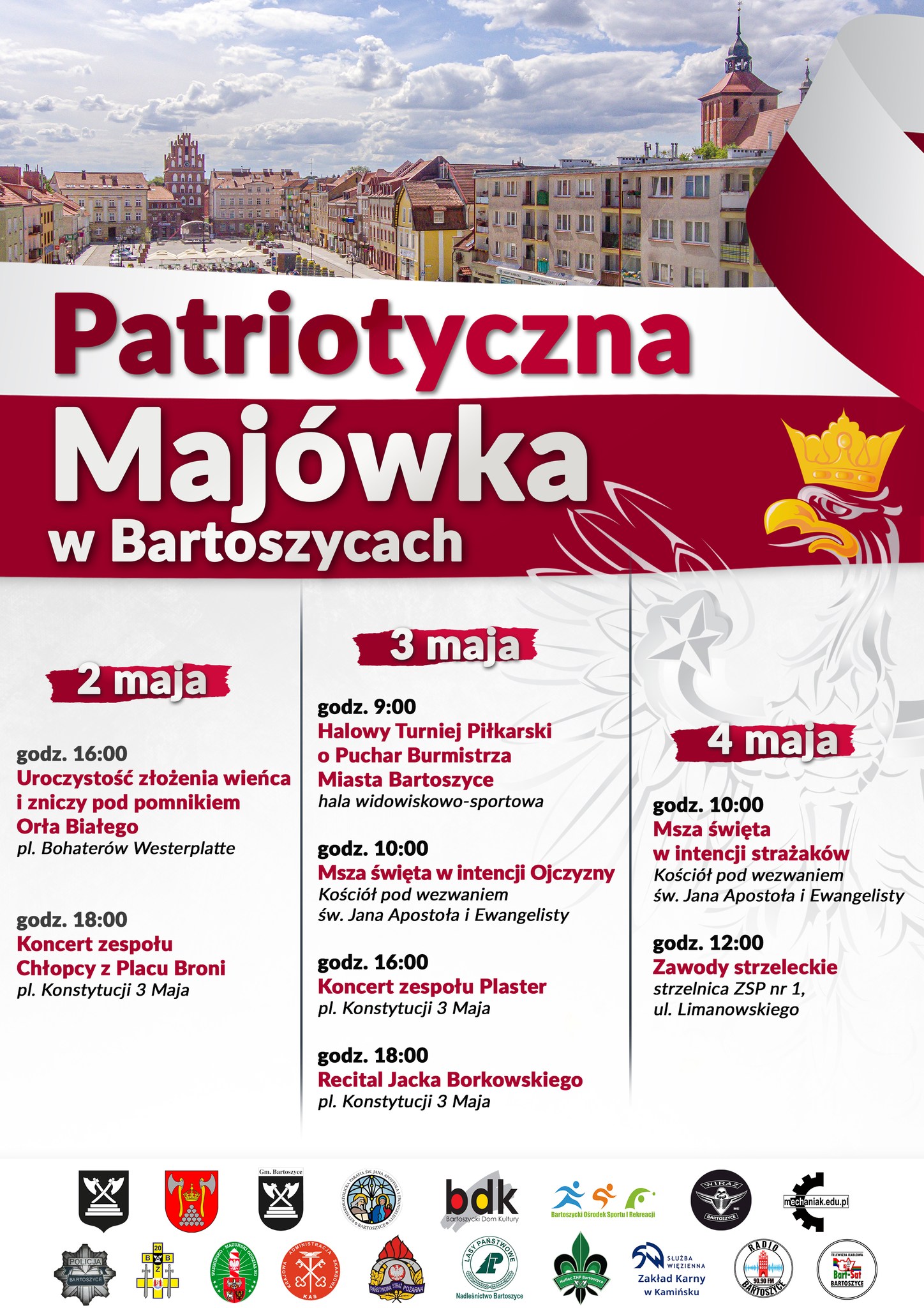 Starosta Powiatu Bartoszyckiego- Elżbieta Zabłocka zaprasza Mieszkańców Powiatu Bartoszyckiego na Patriotyczną Majówkę!