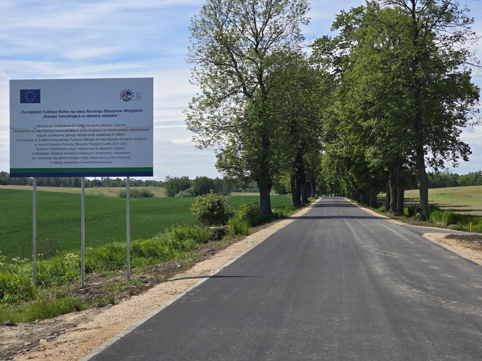 Nowa jakość na lokalnej mapie dróg. Bezledy- Głomno zmodernizowane!