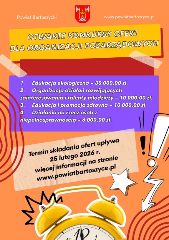 Otwarte konkursy dla organizacji pozarządowych