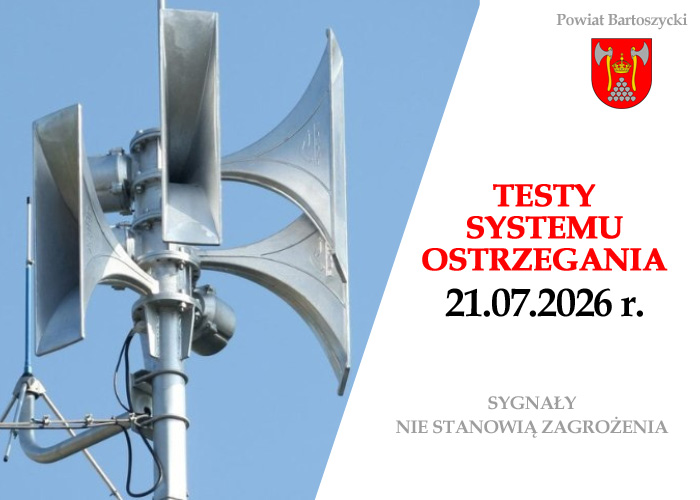 Komunikat o treningowym uruchomieniu syren alarmowych